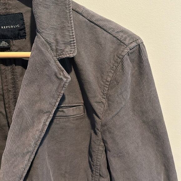 Banana Republic XL Charcoal Gray Corduroy Blazer Jacket - Picture 3 of 8